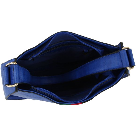 Ladies Luxury Indigo Blue Shoulder Bag and Wallet - Picture 4 of 5